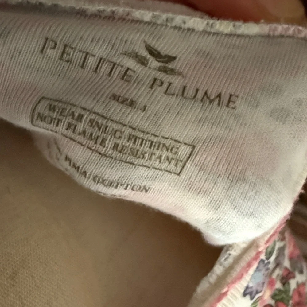 Girls PETITE PLUME Pink Floral Pajama Set Size 5 - Picture 2 of 8
